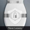 Mayfair Cameron Silver Toilet Seat, Non Slip Heavy Duty Wood, Easy Clean, Made in USA, Round