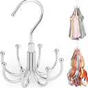 ZEDODIER Tank Top Hanger, 2 Pack Rotatable Bra Organzier for Closet, Max 48 Storage Capacity Sport Bras Holder, Metal Space Saving Closet Organizers and Storage, Silver