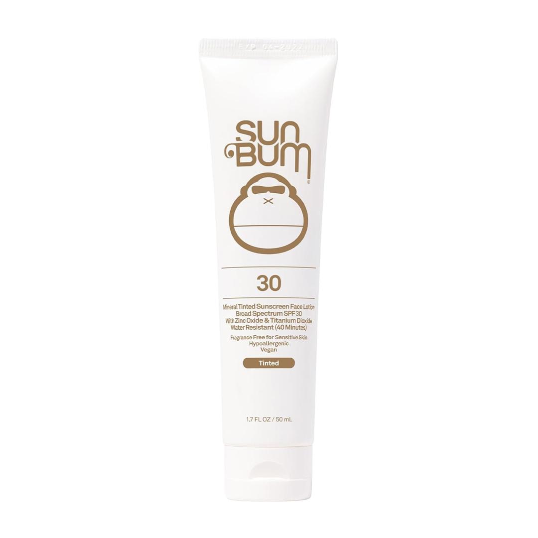 Sun Bum Mineral SPF 30 Tinted Face Sunscreen - Matte Primer - Broad Spectrum Moisturizing Sunscreen with Vitamin E - Hawaii 104 Act Compliant (Without Octinoxate & Oxybenzone) - Travel Size 1.7 oz