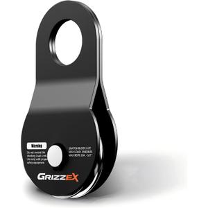 8.8T Heavy Duty Winch Snatch Block, 19,400 lbs Working Load, for Synthetic Rope or Steel Cable up to 1/2, Off-Road Recovery Pulley, Black