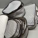 China Storage Containers 5-Piece Set Moving Boxes for Dinnerware, Glasses, Plates, Mugs and Saucers Sturdy Quilted Microfiber Dish Organizer with Dividers for Seasonal Storage - Holds Set of 12, Gray