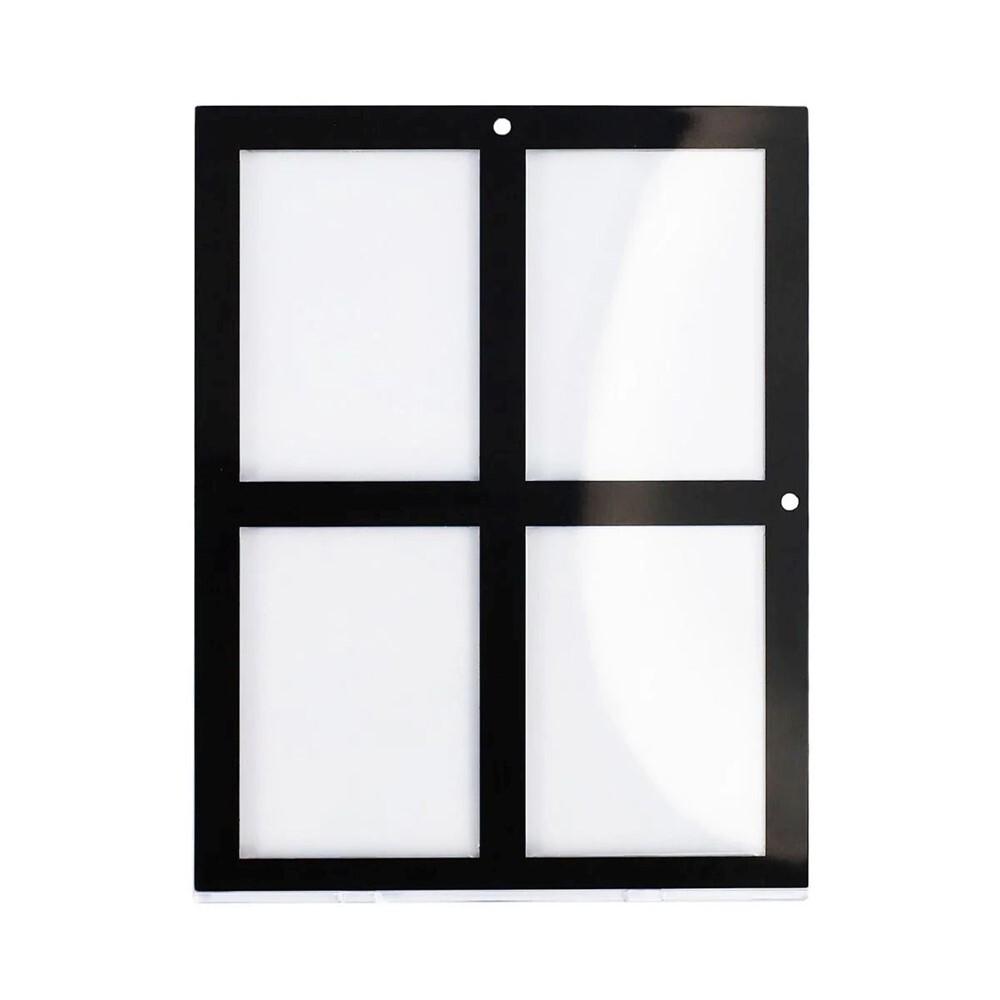 Picture Frame Collage  Rustic Black 4, Frame Display,Multiple Photo Collage Frames with Tempered Glass for Wall Mounting 1 Pack, 15.5x11.5 Inch