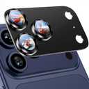 Uyiton Compatible with iPhone 17 Pro Max Camera Lens Protector - [Not Easy to Break][Strong Adsorption][Case-Friendly] Metal Tempered Glass Rear Camera Screen Cover - Black Titanium