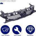 Replacement Parts Front Grille Grill Assembly Black Shell And Insert Compatible With Honda Civic 2009 2010 2011 Sedan