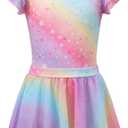 Mecceos Girls Ballet Leotard with Removable Skirt Dance Dress for Ballet Class Recital Practice