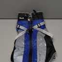 SlowTon Dog Jacket with Harness Built In - Waterproof Fleece Winter Warm Dog Coats for Small Medium Dogs, Reflective Adjustable Furry Puppy Vest Clothes for Outdoor Walking (Blue, M) (Chest 18.0"-21.0")