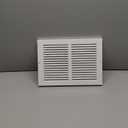 HVAC Premium 12" X 8" [Duct Opening] Baseboard Return Air Grille - HVAC Vent Duct Cover - 7/8" Margin Turnback for Flush Fit with Baseboard Work - White [Outer Dimensions: 13.75" Width X 9.75" Height]