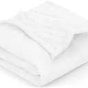 Utopia Bedding Fleece Blanket King Size White 300GSM Luxury Anti-Static Fuzzy Soft Microfiber Bed Blanket 160x160"