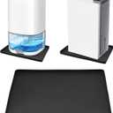Dehumidifier Drip Pan, 18''x15'' Humidifier Drip Pan, Prevent Water Leakage and Protect Floor & Carpet, Non-Slip & Leak-Proof Silicone Mat with Raised Edge, for Under Dehumidifier and Humidifier Mat (Black)