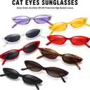 STORYCOAST Retro Cat Eye Sunglasses for Women Vintage 90S Trendy Small Frame Sun Glasses Skinny Oval Shades UV400 Protection Tortoise Frame-Gradient Brown Lens