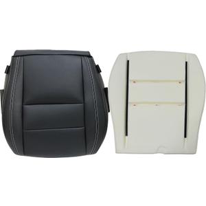 Driver Side Replacement Bottom Leather Seat Cover Black and Foam Cushion Compatible with Dodge Durango 2011 2012 2013 2014 2015 2016 2017 2018