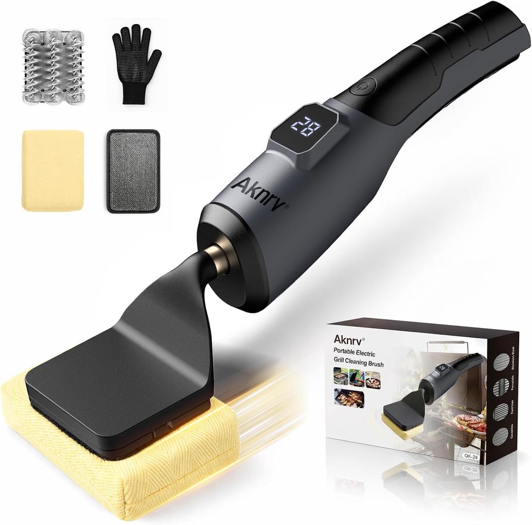 2 x Rechargeable 240 Mins Runtime Barbecue Grill Cleaning 123