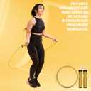 Premium Fitness Jump Rope - Adjustable Speed Rope for Cardio, Cross Training and Weight Loss Durable Tangle-Free Cable with Comfortable Handles, High-Speed Jump Rope for Fitness - Adjustable, Tangle-Free Skipping Rope for Fitness, Boxing, Cardio, and Home Workouts. Fat Burning (Black)