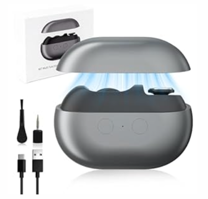 Electric Nail Clippers for Seniors, Easy Clip Nail Clippers 2025 New 3 in 1 Electric Toenail Clipper with Polishing and LED Light, Smart Toenail Clipper 2 Adjustable Speeds for Adults, Baby (Grey) 