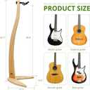 MUSO Guitar Bass Hanger Stand, Solid Wood Bow Holder Mermaid Shaped for Display and Storage, 42 inches Height Anti-scratched and Anti-bump, Decorate Studios, Living room and Stage (Sapele) (Bamboo, 1)