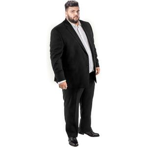GATMSTZ Mens Suits Big and Tall 2 Pieces Blazer Pants Set Classic Fit (Black, L)