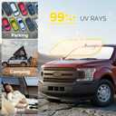 Car Sun Shade for 2015-2020 2021 2022 2023 2024 2025 2026 Ford F150 Windshield Sun Shade, Sun Visor Windshield Screen Cover for F150 Front Window Sunshade Foldable Auto Interior Accessories