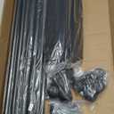 SUNALLY Room Divider 6FT Folding Privacy Screens with Lockable Wheels, 4 Panel Room Partition for Room Separator, 88" W Freestanding Portable Fabric Wall Dividers for Home Dorm Studio Office, Black