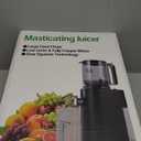 Cold Press Juicer, 5.5inch Wide Feed Chute Juicer Machine, Slow Masticating Juicer for Whole Vegetables & Fruits, Black