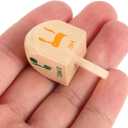 NUOBESTY 10pcs Wooden Dreidel Set Spinning Tops for Kids Wood Hanukkah Table Decorations Hanukkah Party Supplies Multi-Color
