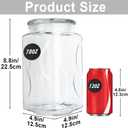 Glass Jars with Lids 78 oz, Airtight Silicone Seal & Non-Slip Design, Large Glass Storage Containers with Lids, Wide-Mouth Storage Containers for Kitchen, Laundry, Pantry & Office