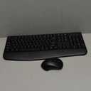 Wireless Keyboard and Mouse Combo, EDJO 2.4G Full-Sized Ergonomic Computer Keyboard with Wrist Rest and 3 Level DPI Adjustable Wireless Mouse for Windows, Mac OS Desktop/Laptop/PC (Black)