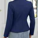 ELLEVEN Women's Casual Stretchy Knit Blazer,Lightweight Slim Fit Jackets Long Sleeve Business Suit with Pockets, M