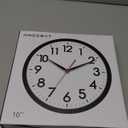 AKCISOT Wall Clock 10 Inch Silent Non-Ticking Modern Clocks Battery Operated - Analog Small Classic for Office, Home, Bathroom, Kitchen, Bedroom, School, Living Room(Black)