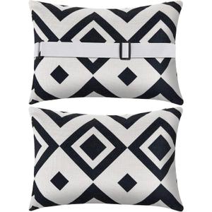 2 Pack Recliner Pillows for Head Chaise Lounge Head Resting Pillows Lounge Pillow Outdoor Lumbar Pillow for Recliner,Beach Chair,Office Chair Neck or Lumbar Attachment,Waterproof (Stripe Style)