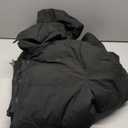 Wenven Women's Warm Thickened Parka Coat Winter Puffer Jacket with Removable Hood (Large, Black)