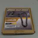 4Pcs Spring Snap Hooks, 5.5 Carabiner Clip, 1200lbs Heavy Duty Rope Connector, Large Carabiners for Indoor & Outdoor, Hammock, Swing, Camping, Fishing, Hiking