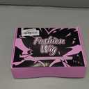 AISI HAIR Black Wig for Women, Long Wavy Lace Hairline Middle Part Synthetic Heat Resistant Wig for Daily Party-26 Inch