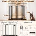 Mumeasy 29.7-40.6" Baby Gate for Stairs, Auto Close Dog Gate for Doorways