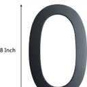 BetLight 8 Inch High Modern House Numbers - Floating Stainless Steel Home Address Number, Easy to Install, Black Finished/Number 0