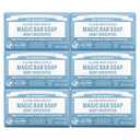 Dr. Bronner's Pure-Castile Magic Bar Soap (Baby Unscented, 5 oz, 6-Pack) - Made with Regenerative Organic Certified Oils, For Face, Body & Hair, Gentle for Sensitive Skin - Vegan, Non-GMO