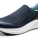 Men's Hands-Free Slip On Walking Shoes Laceless Comfortable Tennis Sneakers, Size: 10.5, Navy