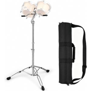 Leinuosen Bongo Stand Elliptical Legs and Storage Bag Adjustable Height 20" to 46" Secure and Stable for Bongo Drums