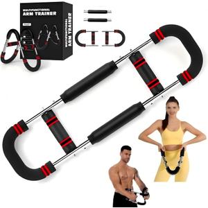 Twister Arm Trainer, 40-100lb Adjustable Chest Workout Equipment Power Twist Arm Trainer, Forearm Strengthener, Portable Spring Resistance for Home Fitness