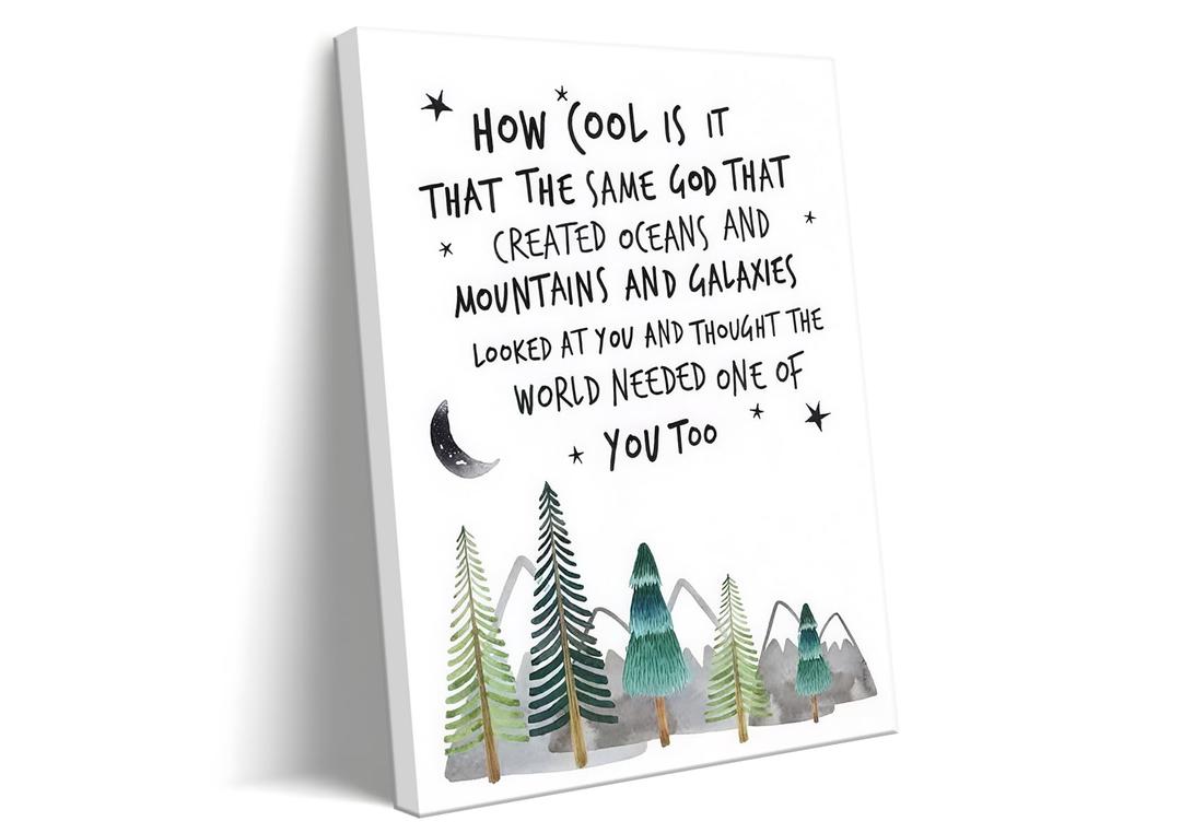 Christian Nursery Wall Art Mountain Pictures Baby Boy Decor 16x24 Inch