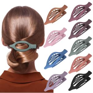 3 x French Hair Claw Clips, 9-Pack Lay-Flat Design with Gift Box,Matte and Comfortable Hair Clips for All-Day Work, Travel,Yoga & Strong Hold for All Hair Types