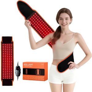Upgraded Red Light Therapy for Body - 660nm & 850nm LED with Timer, Red Light Belt for Muscle Pain Relief on Back, Shoulder, Waist - Wearable Infrared Wrap to Decrease Inflammation and Speed Healing