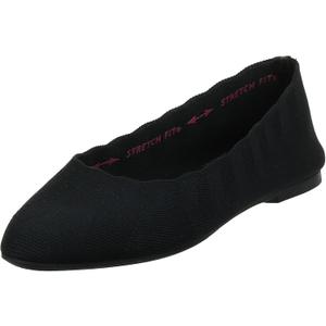 Skechers Women's Cleo Bewitch Ballet Flat (6, Black)