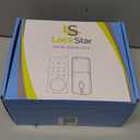 LOCKSTAR Smart Door Lock  Keyless Entry Deadbolt Door Lock  Multiple Entry Methods  APP  Fingerprint Touch ID  Keypad Code  Card FOB  Traditional Key  Smart Home Devices (Black)