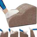 Foot Rest for Under Desk at Work.Multifunctional 3-Tier Foot Stool,with Washable Footrest.for Under Desk,Office Chair Gaming Chair & Sofa,Leg Elevation Pillow,Supports Posture-Brown