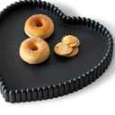 Coffee Table Tray, Home Decor Heart Shaped Tray, Concrete Black Coffee Table Decor Trays, Serving Decorative Trays for Dining Table