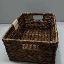 Storageworks Storage Baskets for Shelves, Wicker Shelf Baskets for Organizing, Large Basket with Handles, Storage Basket for Toy, Pantry Organizers, Water Hyacinth