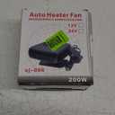 Car Heater, Portable Electronic Auto Fan Heater 12V 200W 2 in 1 Heating/Cooling Function Fast Heating Car Defrost Defogger, Black