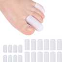 20Pcs Gel Toe Protectors - Durable Silicone Toe Caps, Toe Cushion Guard Cover for Women Men, Relieve Ingrown Toenails, Hammer Toes, Corns, Blisters, Callus, 8S + 12M