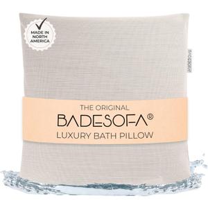 BADESOFA Luxury Bath Pillow M - Lusciously Soft & Comfortable Tub Pillow for Bathtub - Washable & Quick-Drying Bath Back Pillow - Non-Slip Full Body Tub Pillow - Luxury Spa Cushion in Ivory Pearl