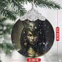 Christmas Ornament, Christmas Decoration, Stained Glass Christmas Tree Ornaments, Christmas Ornaments Clearance, Xmas Gift for Friend Family Coworker - Egyptian Goddess Bastet